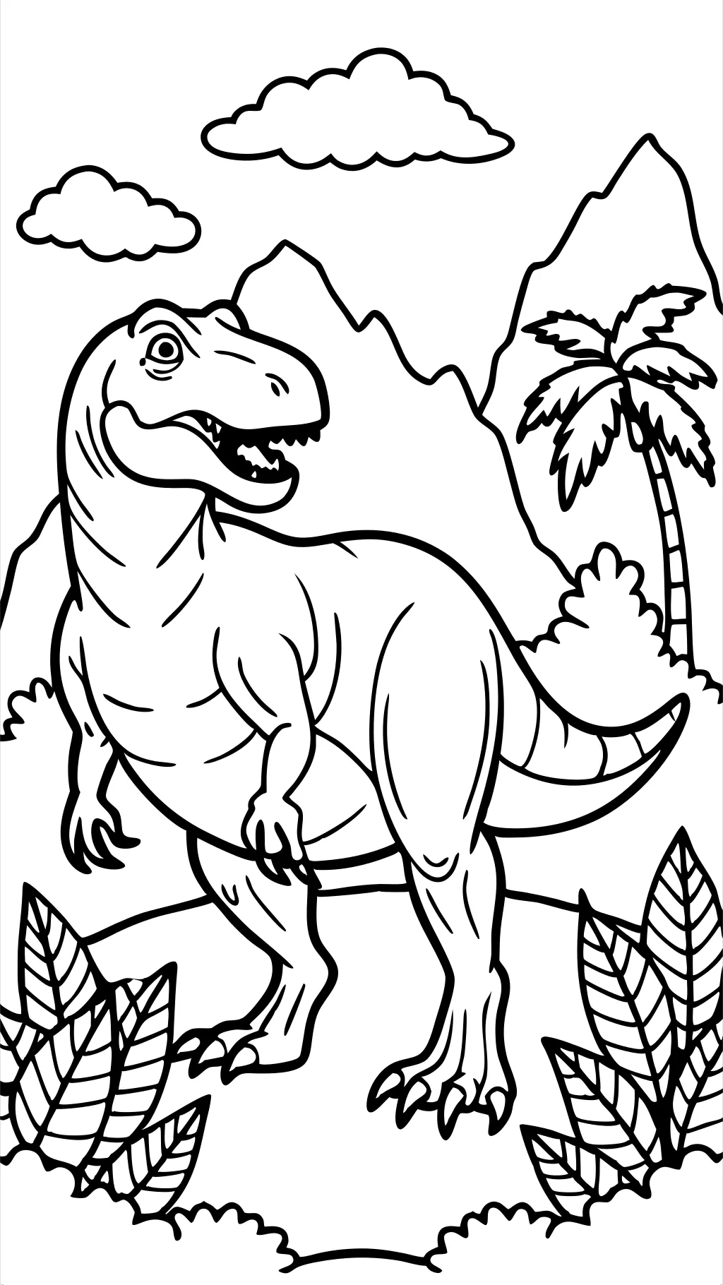 realistic t-rex coloring pages